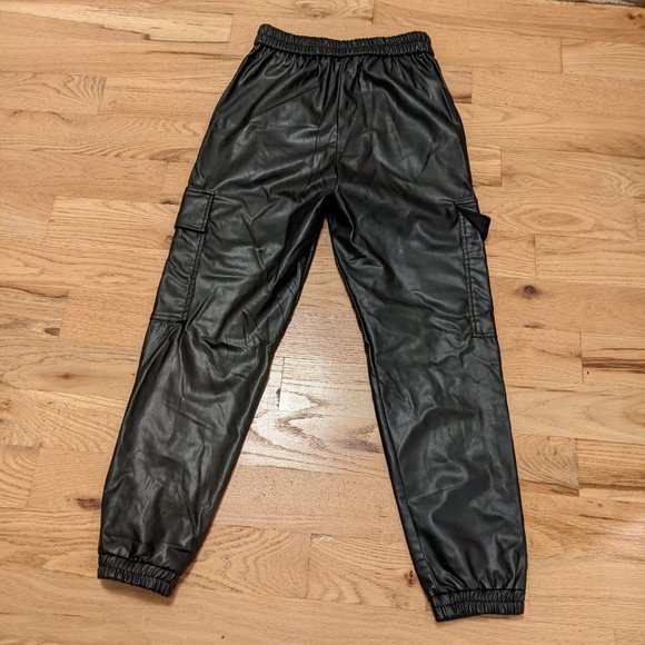 Zara faux leather cargo joggers - Picture 6 of 6